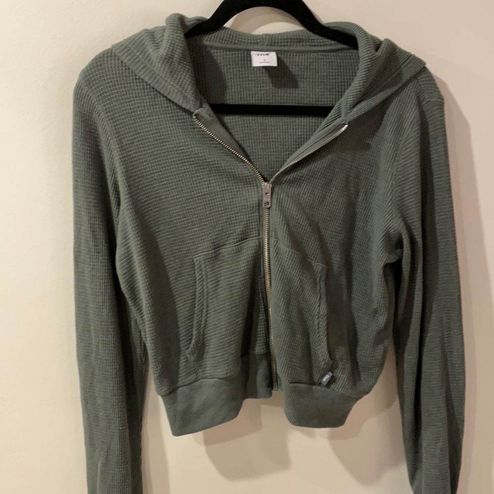 Cropped, zip up hoodie